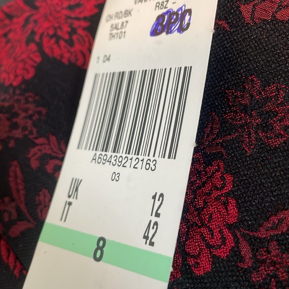 NWT Kasper sz 8 red and black top - Picture 6 of 6